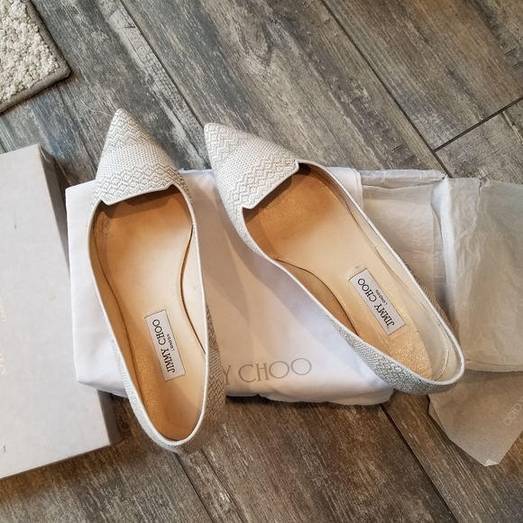 Jimmy Choo Attila Woven Fabric Loafer Flat, Size 41 (11B) - Picture 2 of 8